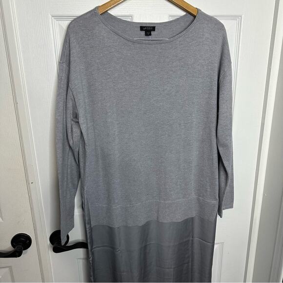 J.Jill Wearever Gray Mixed Media Maxi Dress Size Med Medium - Picture 5 of 11